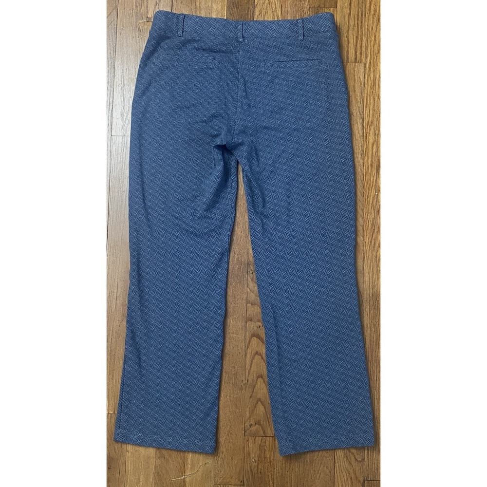 Betabrand Yoga Dress Pants Size‎ Large Two Pocket Blue Herringbone Athleisure - Picture 3 of 10